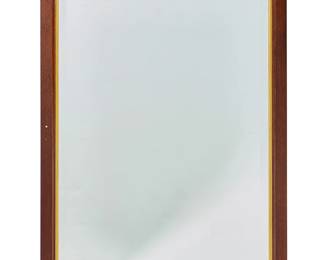 1043
A Contemporary mahogany mirror
Late 20th century
With a gilt slip
32" H x 24" W x 1.5" D
Estimate: $100 - $150