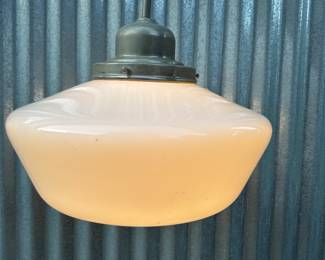 School house milk glass chandeliers several shapes and sizes come with brass hangers