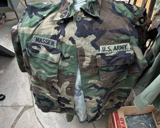 Over a 100 pieces of army gear vintage and costumes for a movie