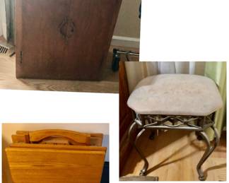 TV Trays, Stool & Small Cabinet