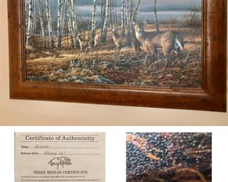 Terry Redlin The Birch Line Encore Canvas COA