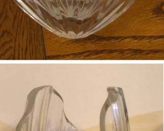 Baccarat Crystal Atlantide Clam Shell Vase 7” High