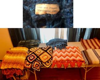 Several Hand Made Afghans