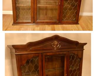 Just the Top Piece of the Bassett China Cabinet is 55 1/2 inches wide, 54 inches tall and 14 1/2 inches deep $50