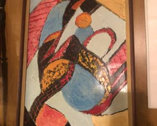 Framed Lyubov Popova style print