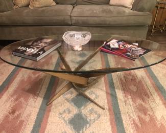 Mid Century Modern Silas Seandel Brutalist Torch Cut Cocktail Coffee Table