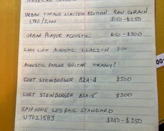 descriptions with serial #'s