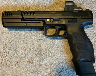 HK VP-9L with compensator, Holosun Optics (2) 21 rd mags and (2) 17 rd flush mount mags. The "Wick Stick"