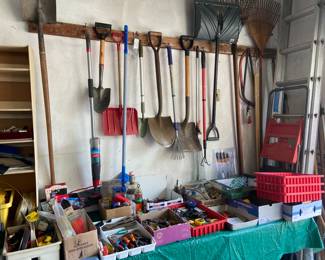 Great selection of tools in the garage and the basement