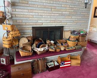 Longaberger basket collection and lots of great wood boxes