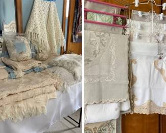 Lots of hard work went into these gorgeous blankets.  We also have a wide variety of linens in several rooms