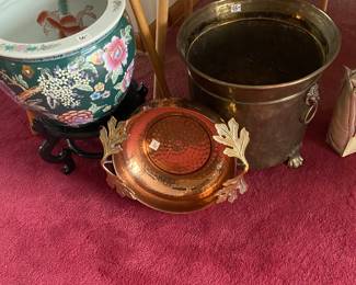 Beautiful brass, copper and ceramic pots, jugs and vessels