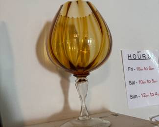 Large amber glass MCM 