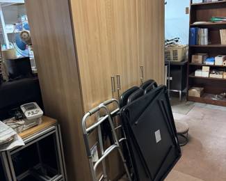 Card table and chair set / new/ complete 
Cabinets