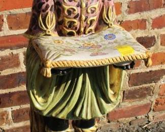 Italian MAJOLICA  Blackamoor 40" Tall