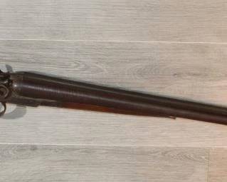 Universal Belgium Shotgun SxS rabbit ear 1883 Antique Serial Number: 36206