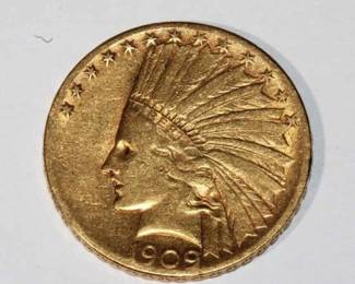 Lot # : 10 - 1909 United States $10 Gold Coin

