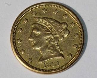 1861 United States $2.5 Gold Coin
