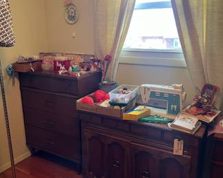 sewing cabinet, yarn