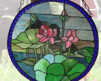 Lead Glass Lotus Flower Suncatcher