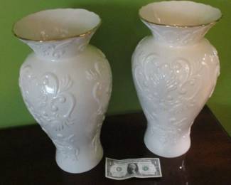 Lenox Georgian Ivory Porcelain Vases