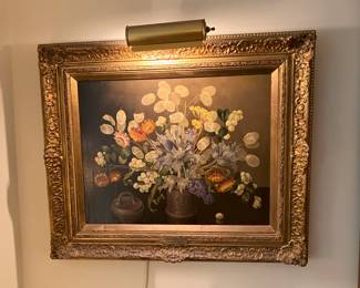 Oil on canvas in ornate frame ~ J.B.N. Van Gent (Johannes Baptist Nicolaas van Gent), well known documented Dutch Painter