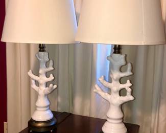 Coral Shaped Lamps with Shades 