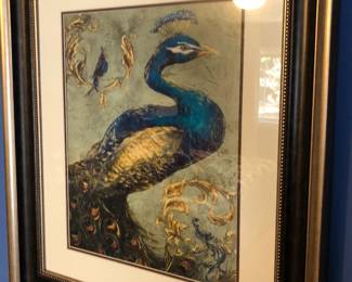 Framed and Matted Peacock 