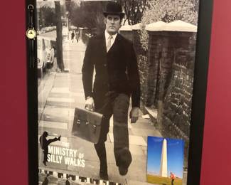 John Cleese Monty Python Ministry of Silly Walks - Poster Print Framed and Watch 
