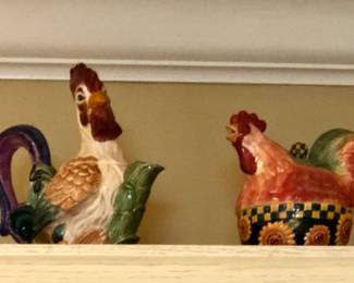 Assorted Rooster and Chicken Decor