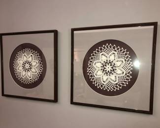 Round Framed Doilies 