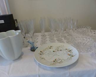Bric-a-brac, Baccarat stemware, Orrefors, Rosenthal