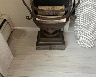 Antique cast iron fireplace urn