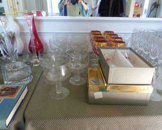 Crystal stemware, Waterford Marquis, Sasaki