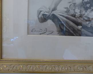 Antique Edouard Bisson framed print