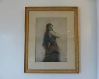 Antique Edouard Bisson framed print