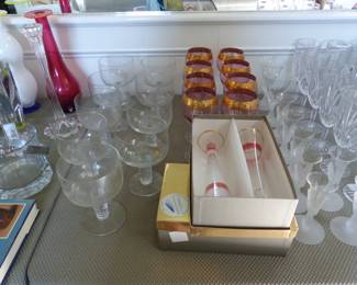 Crystal stemware, Waterford Marquis, Sasaki