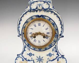 French porcelain mantle clock