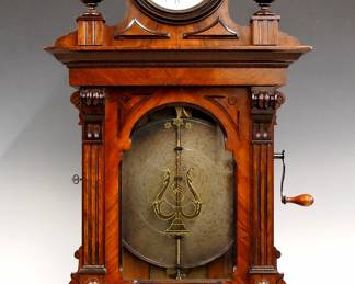 Symphonion Coin Op Disc Music Box with Original  Junghans Clock