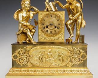 French Bronze mantel clock