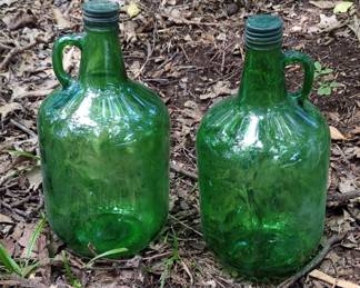 Glass Jugs, Qty 2