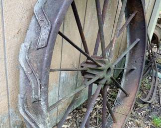 Antique Tractor Wheel, Approx 45"