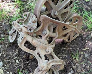Antique Industrial Pulley System