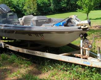 Ranger Bass Boat With Mercury Outboard, Includes Eagle Fish ID Depth Finder And Trailer