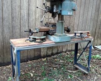 Vintage SHYIR TA Electric Milling/Drilling Machine on Cart