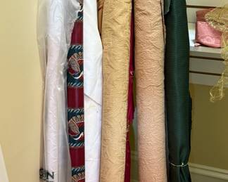 Bolts of upholstery fabric