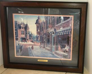 Framed and matted print "Main Street Memories" by Souders Rustic Americana