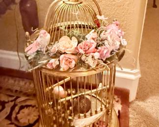 Large brass decorative birdcage