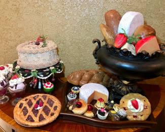 Assorted faux food items