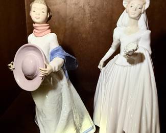 Nao by Lladro porcelain figurines "Windy Autumn Day" and "My Day"